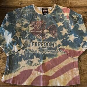 Harley Davidson Freedom USA eagle Tee Medium